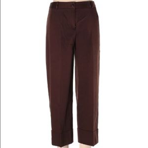 Harve Bernard Brown Cuffed Bottom Pants sz 10